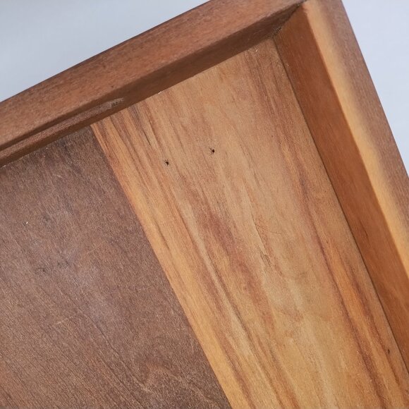 Handmade Wooden Serving Tray with Handles – Rustic 18” x 13.5” - Picture 3 of 4